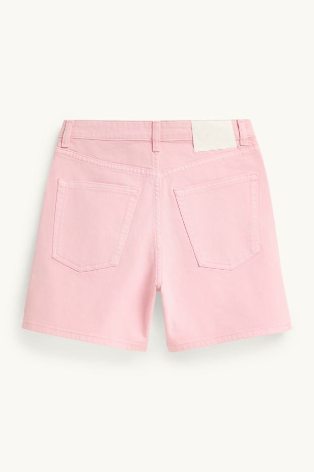Mujer - Mom shorts - high waist - LYCRA® - rosa