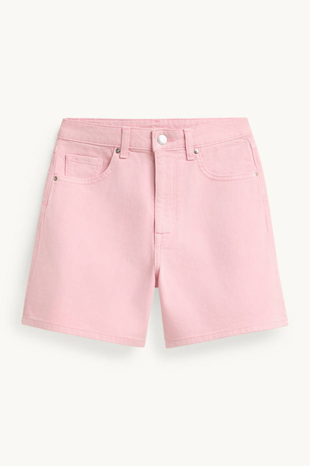 Mujer - Mom shorts - high waist - LYCRA® - rosa