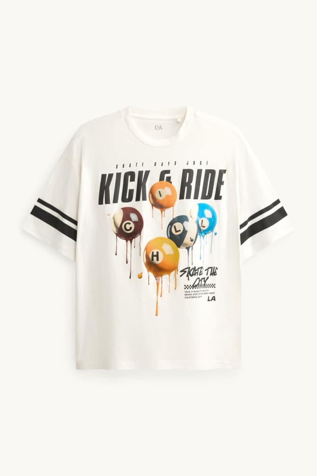 Copii - Băieți - Biliard - tricou cu mânecă scurtă - alb