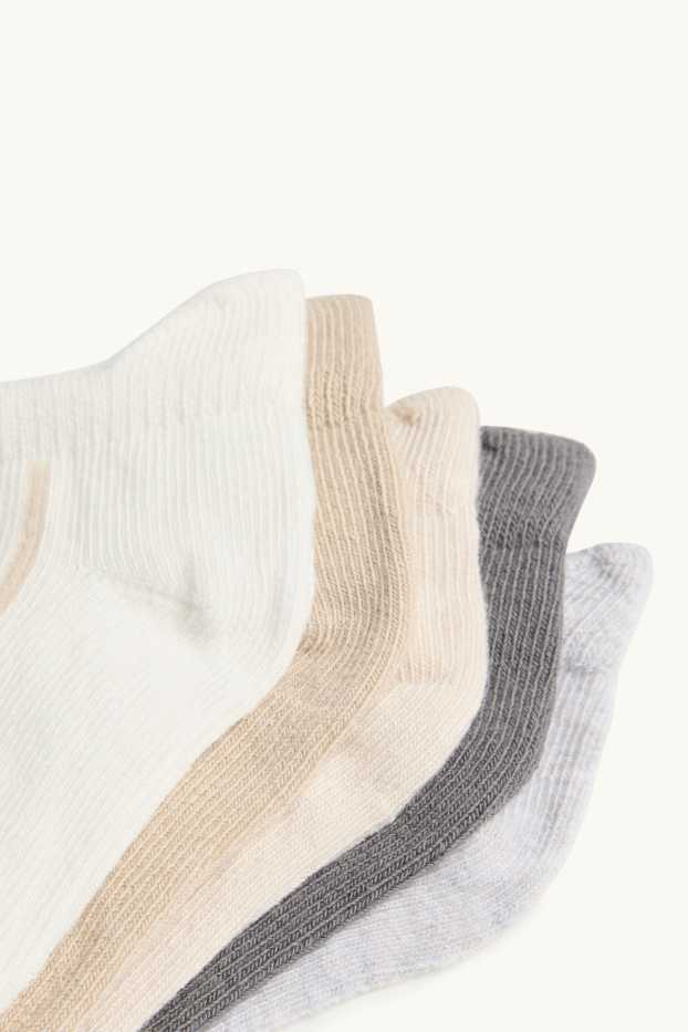 Nadó nen - Paquet de 5 - animals salvatges - mitjons per a nadó - gris/beix