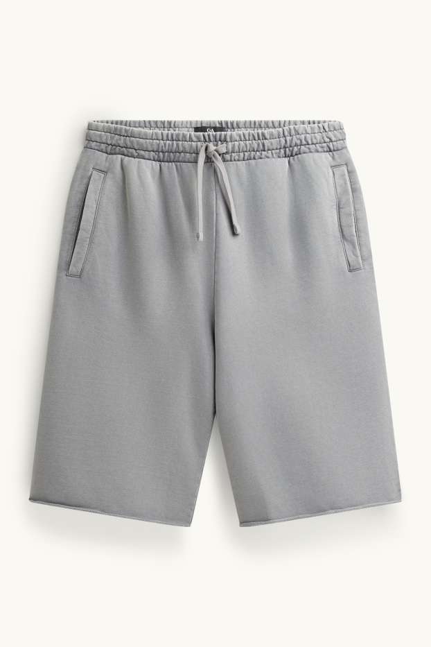 Bărbați - Pantaloni scurți de trening - gri