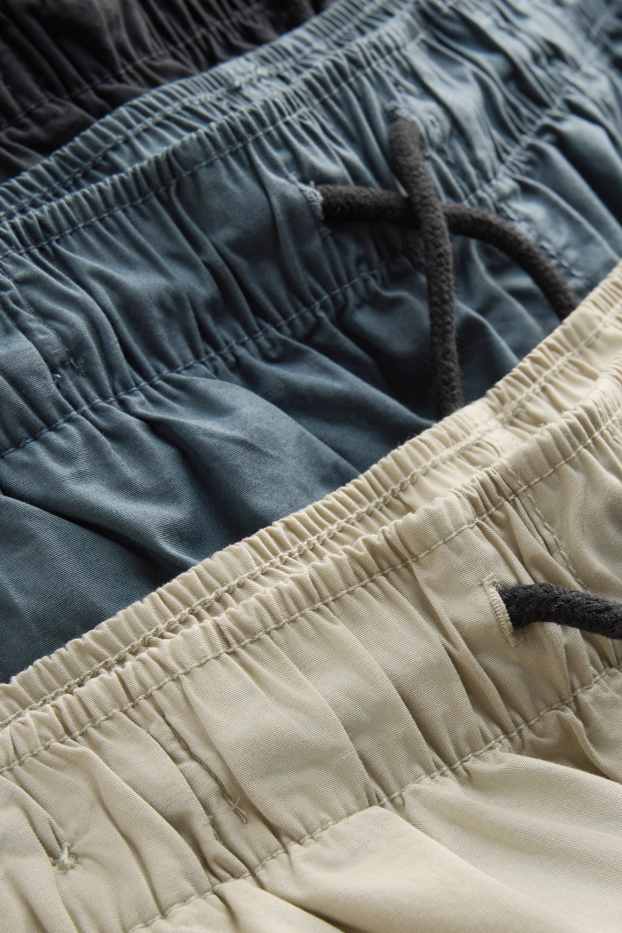 Kinder Jungen - Multipack 3er - Bermudas - blau / beige