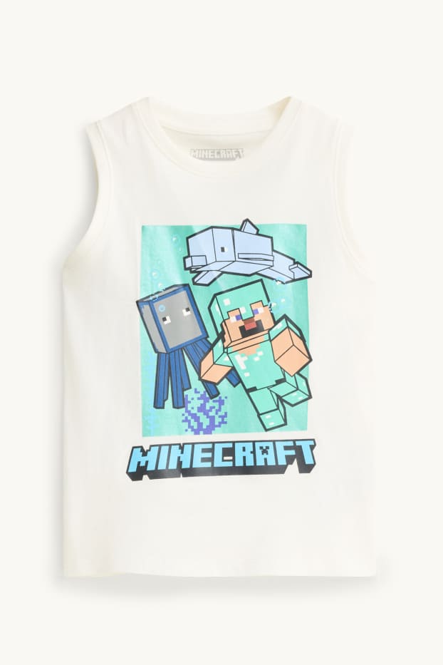 Niños - Minecraft - camiseta sin mangas - blanco