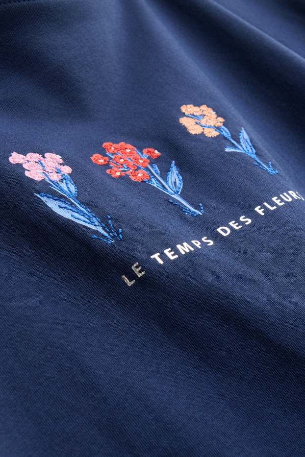 Damen - T-Shirt - Regular Fit - dunkelblau