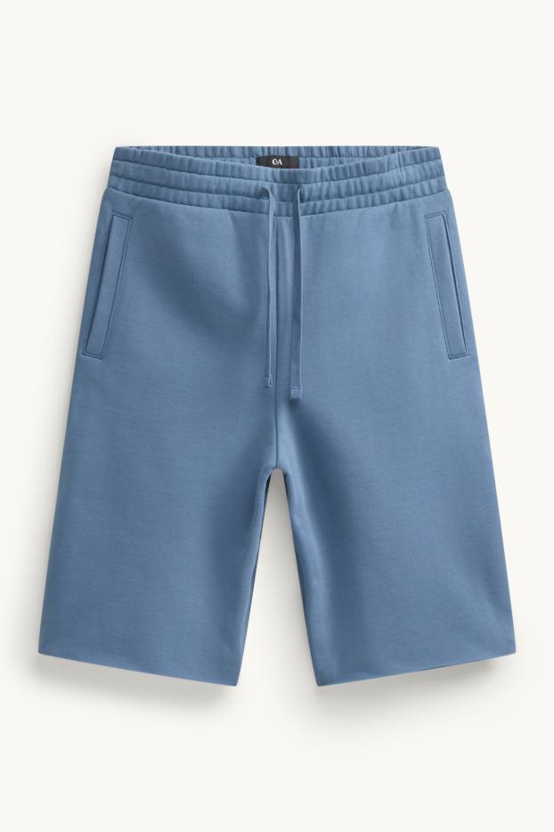 Hommes - Short en molleton - bleu