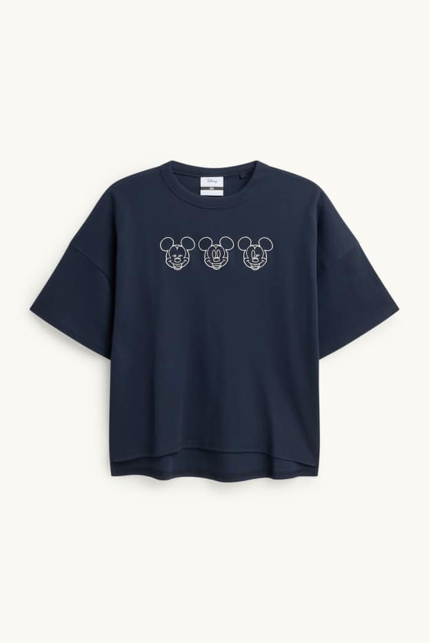 Donna - T-shirt - oversize - Topolino - blu scuro