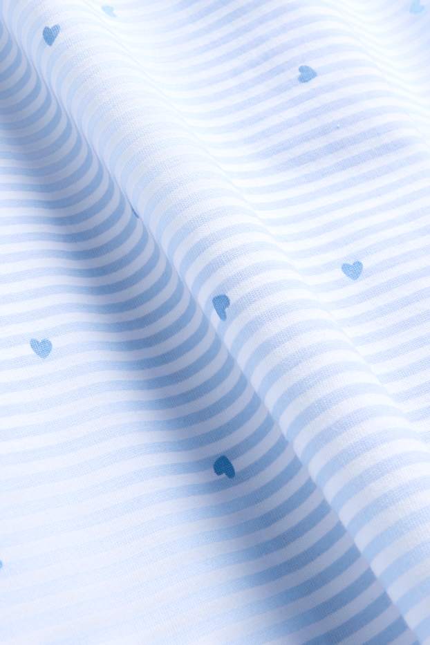 Dames - Nachthemd - gestreept - met patroon - blauw