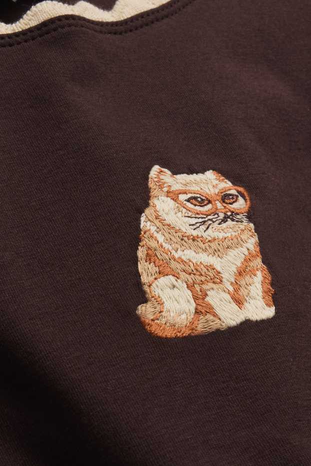 Women - T-shirt - regular fit - brown