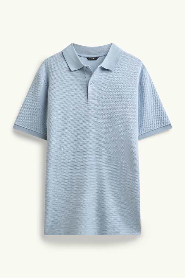 Pánské - Polokošile - regular fit - strukturovaná - světle modrá