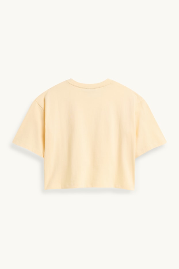 Dames - T-shirt - relaxed fit - lichtgeel