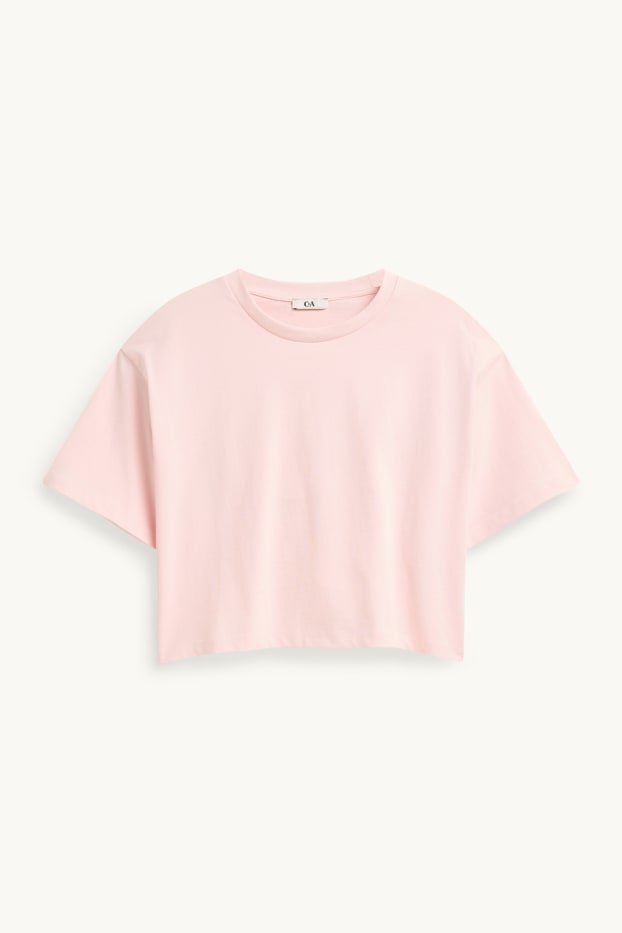Dames - T-shirt - relaxed fit - roze