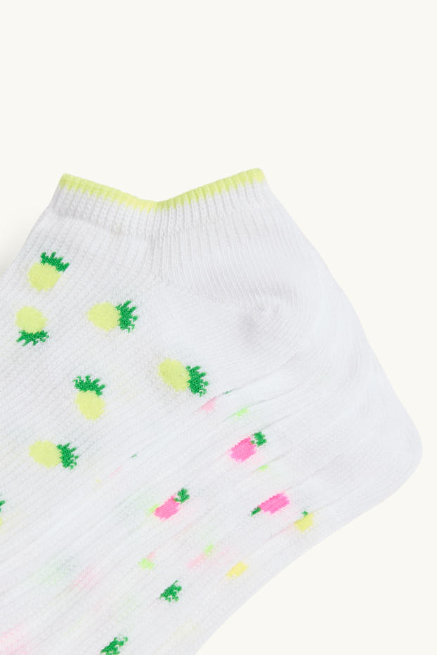 Nena - Paquet de 7 - fruita - mitjons amb dibuix - blanc