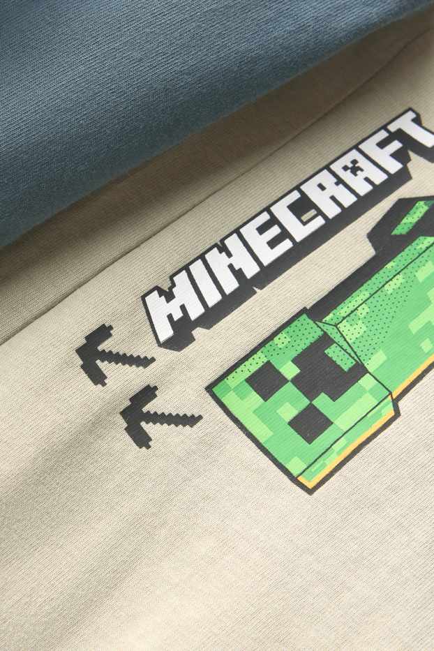 Enfants garçons - Lot de 2 - Minecraft - bermudas - bleu / beige