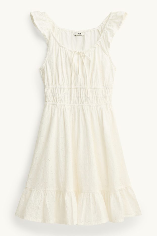 Dámské - Šaty - anglická krajka - krémově bílá