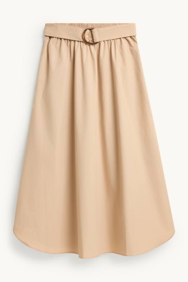 Femmes - Jupe avec ceinture - rose