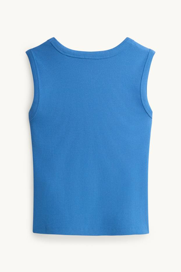 Women - Top - ribbed - blue