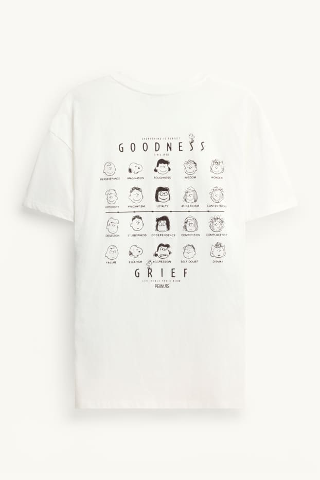 Donna - T-shirt - oversize - Peanuts - bianco