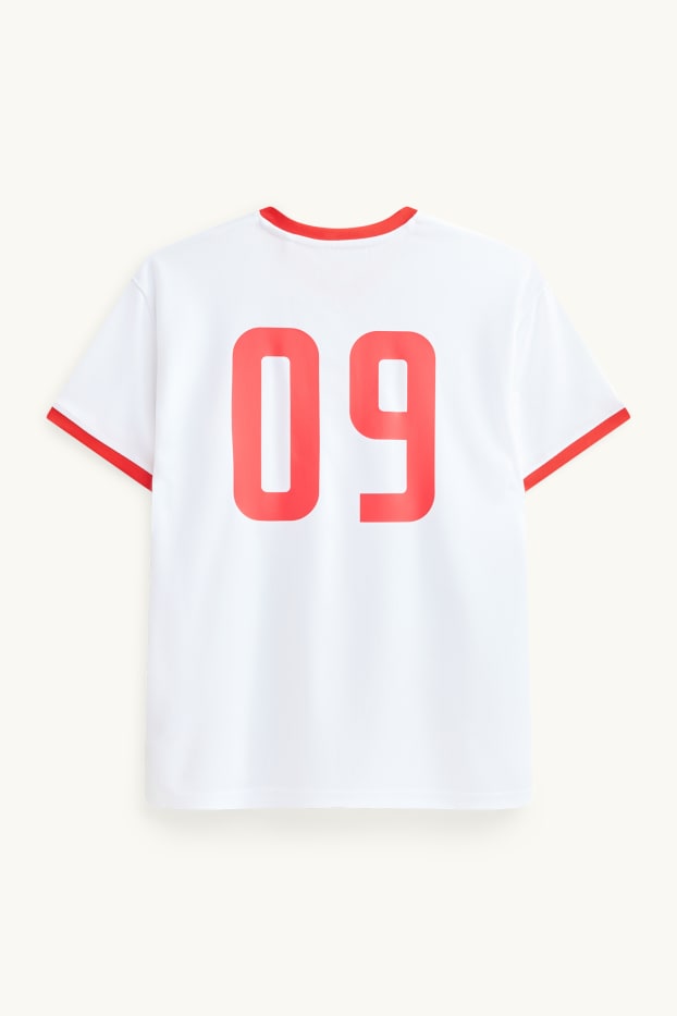 Children Boys - Croatia - short sleeve T-shirt - white / red