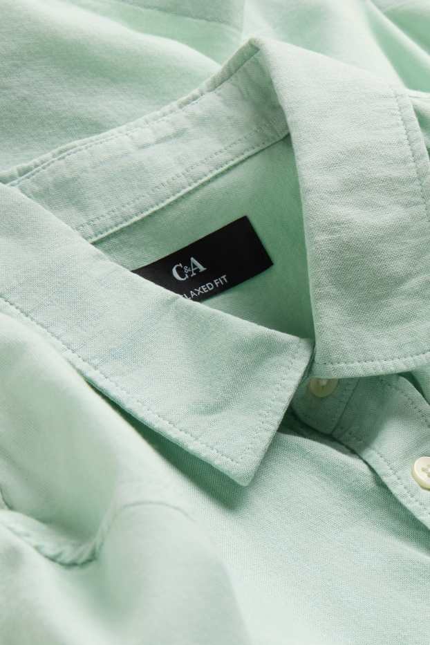 Hommes - Chemise - relaxed fit - col kent - vert clair