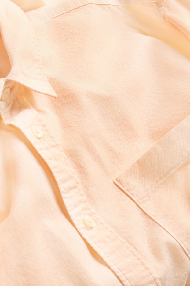 Hommes - Chemise - relaxed fit - col kent - orange