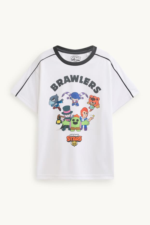 Children Boys - Brawl Stars - short sleeve T-shirt - white