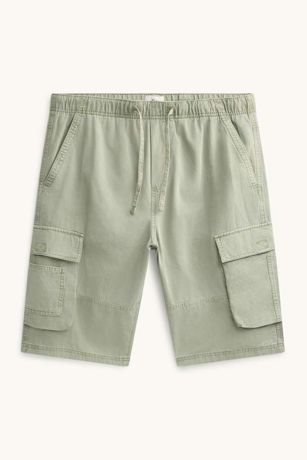Hommes - Short cargo - vert