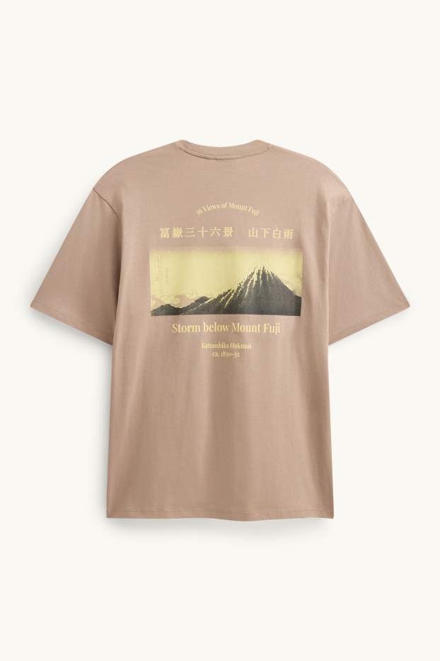 Herren - T-Shirt - Relaxed Fit - hellbraun