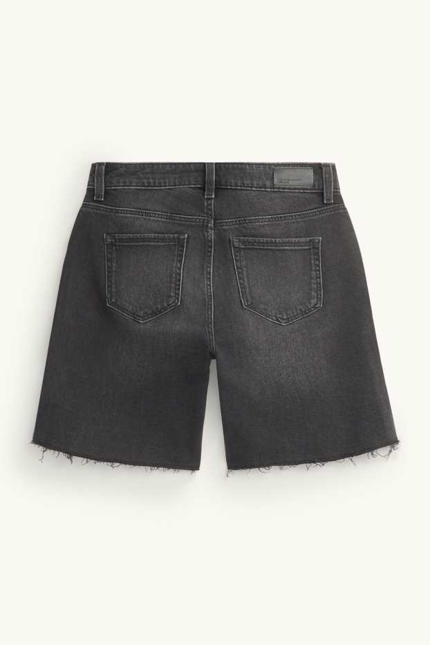 Children Girls - Denim shorts - black