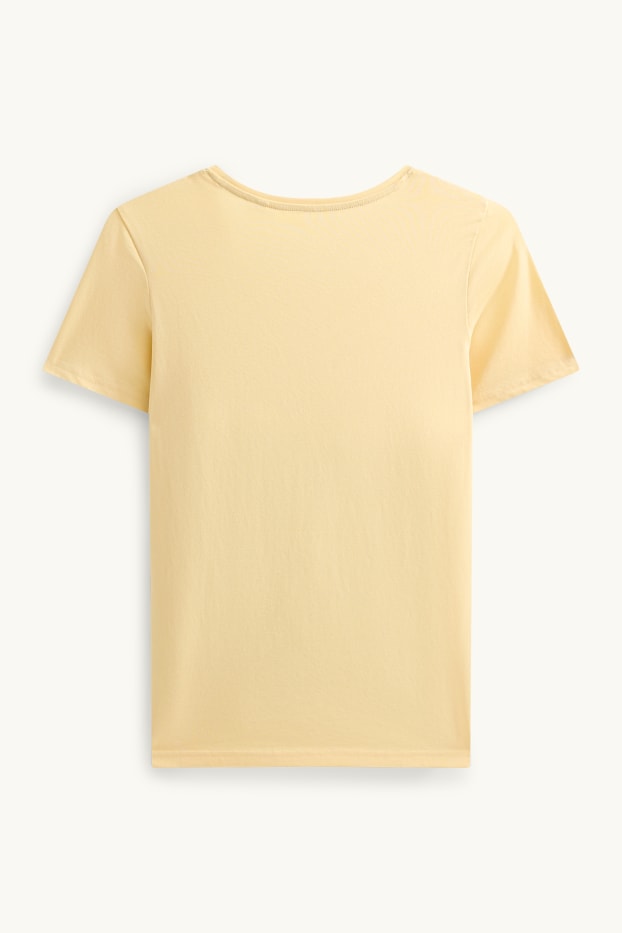 Dames - T-shirt - slim fit - geel