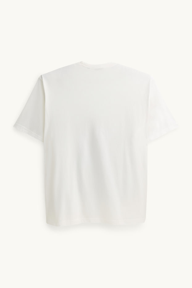Pánské - Tričko - relaxed fit - bílá