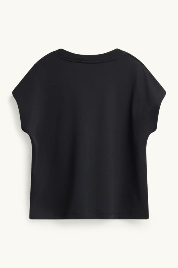 Damen - T-Shirt - Regular Fit - schwarz