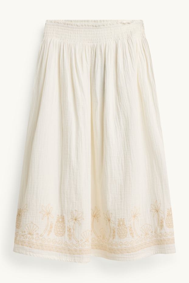 Kinder Mädchen - Strand - Rock - cremeweiß