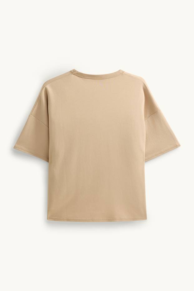 Damen - T-Shirt - Oversized - beige