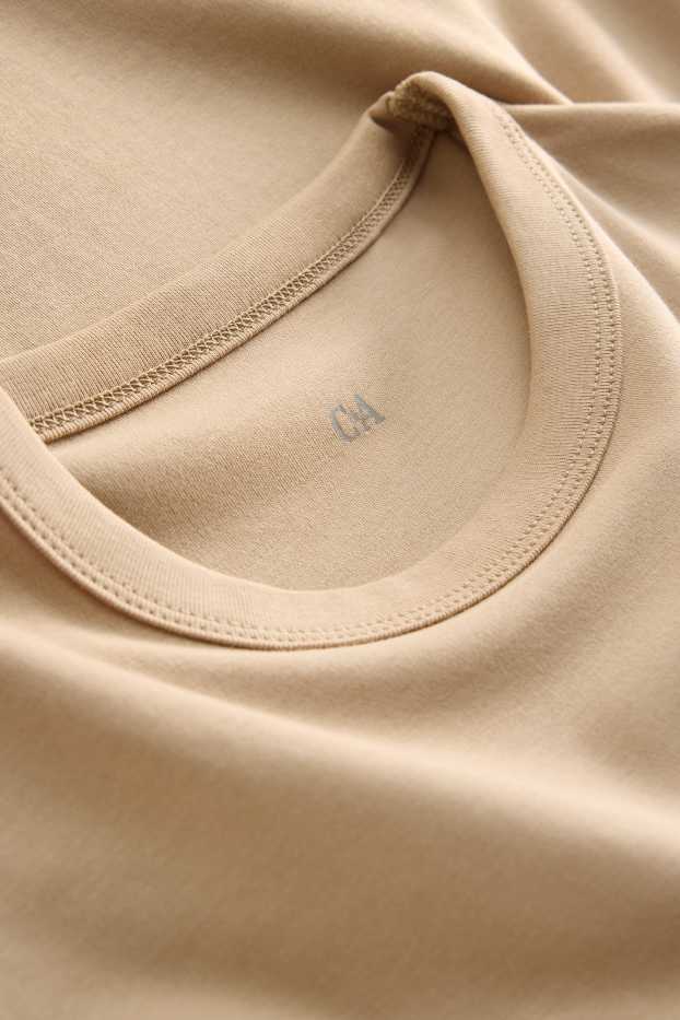 Damen - T-Shirt - Oversized - beige