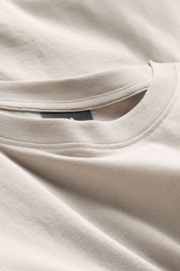 Hommes - T-shirt - Oversize - beige