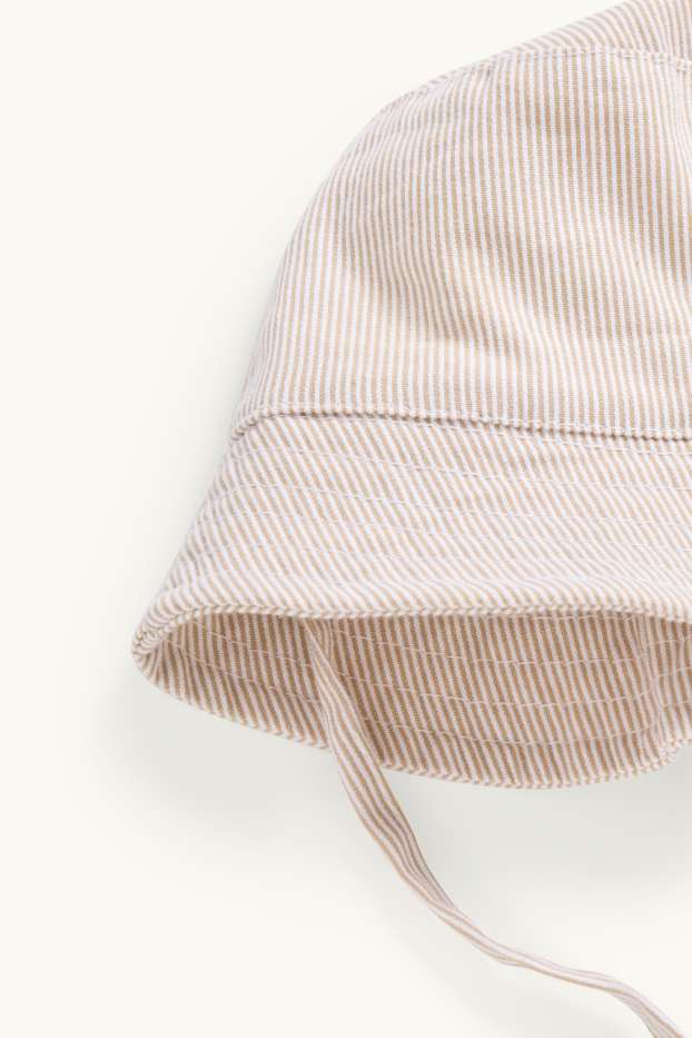 Bébés garçons - Léopard - bob pour bébé - à rayures - beige