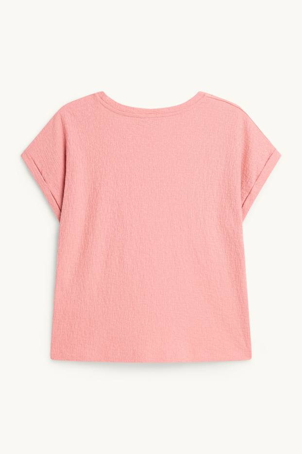 Damen - T-Shirt - Regular Fit - rosa