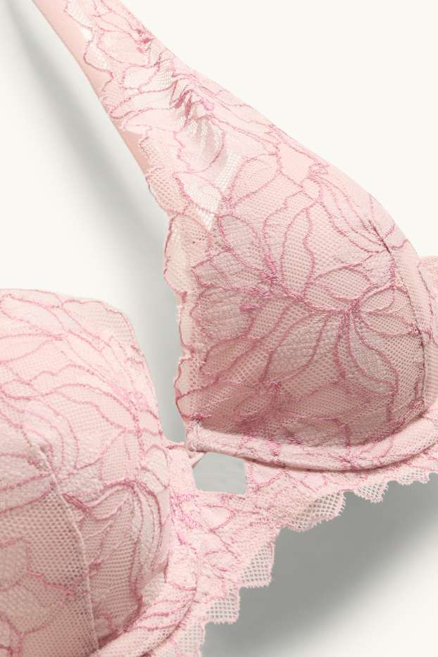 Femmes - Soutien-gorge avec armatures - PLUNGE - ampliforme - rose