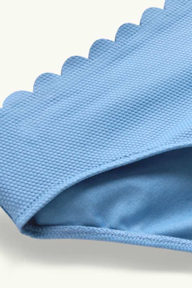 Dámské - Spodní díl bikin - mid waist - LYCRA® XTRA LIFE™ - strukturovaný - modrá