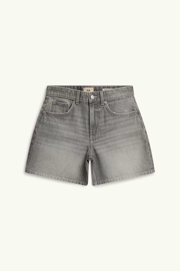 Femmes - Short en jean - mid waist - gris