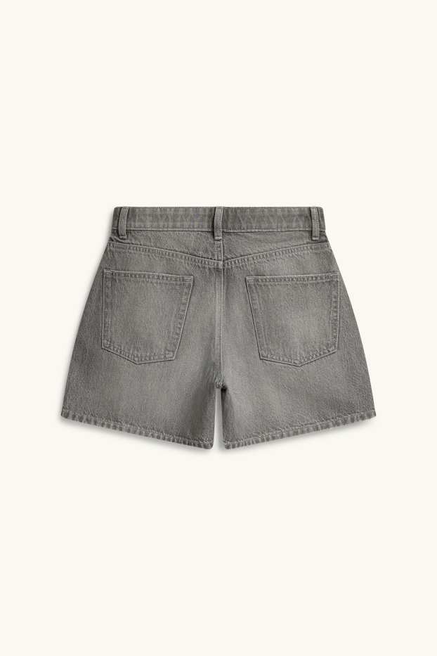 Femmes - Short en jean - mid waist - gris