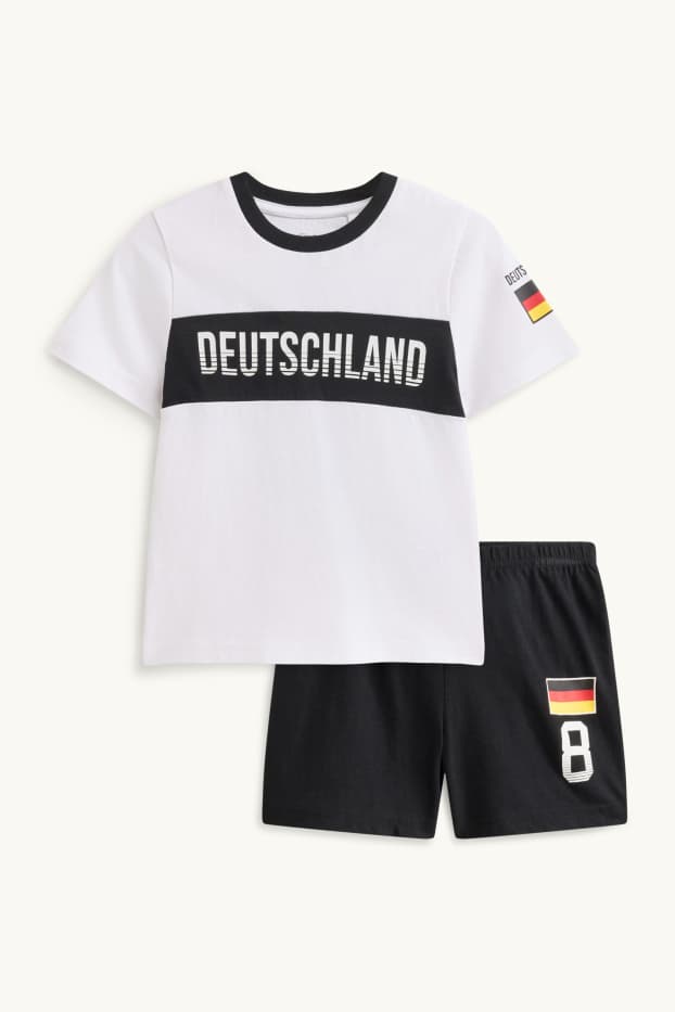 Copii - Băieți - Germania - pijama scurtă - 2 piese - negru / alb