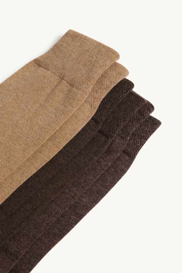 Heren - Set van 3 paar - sokken - bruin