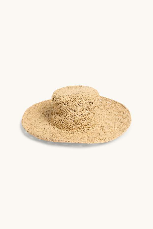 Femmes - Chapeau de paille - beige