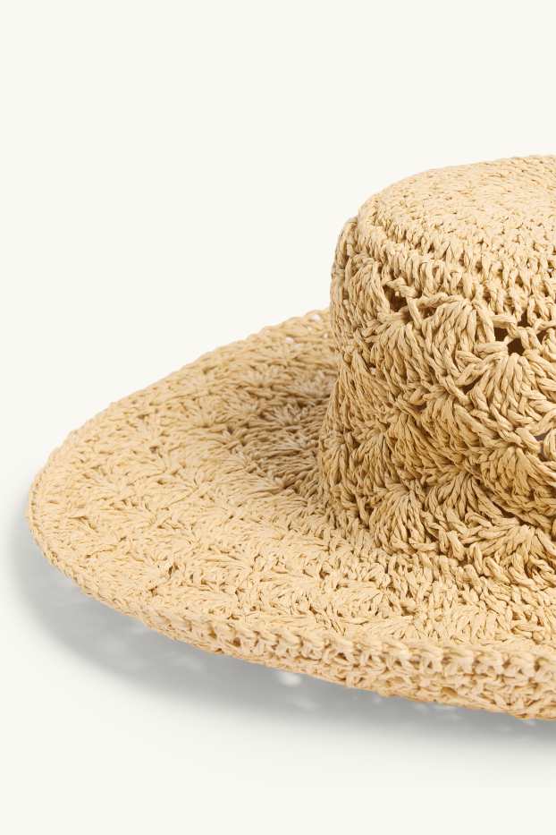 Femmes - Chapeau de paille - beige