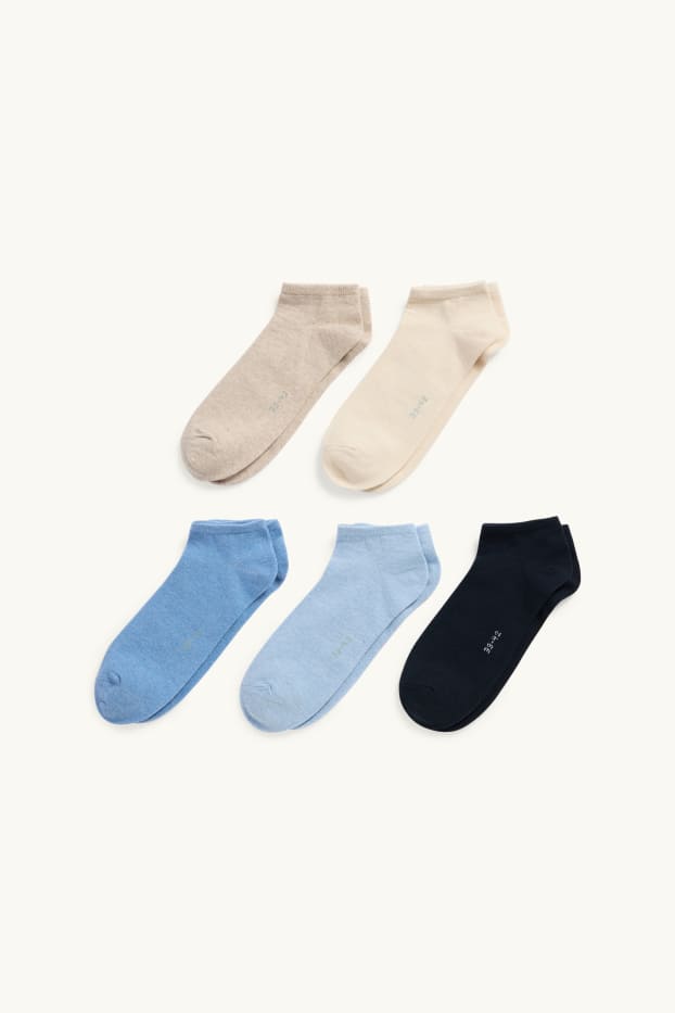 Dona - Paquet de 5 - mitjons turmellers - blau