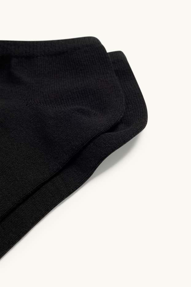 Dames - Set van 5 paar - sneakersokken - zwart