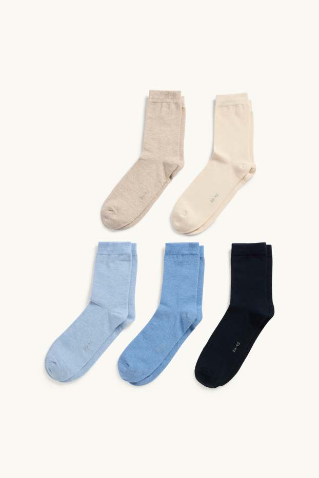 Damen - Multipack 5er - Socken - blau