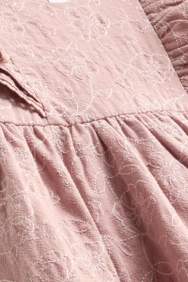 Bébés filles - Petites fleurs - robe bébé - rose