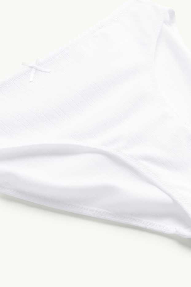 Damen - Pointelle-Slip - weiß